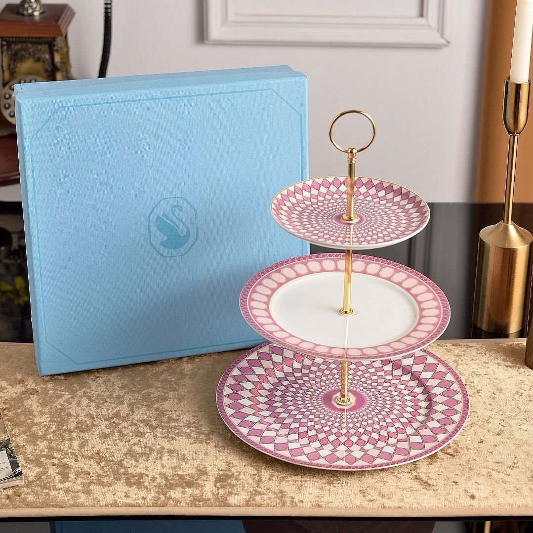 Swarovski sweet serving stand for cupcake three tires